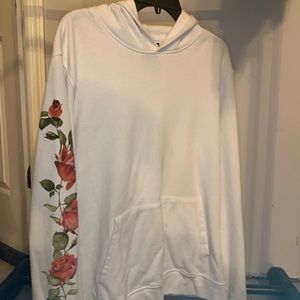 Forever 21 men’s large white rose hoodie